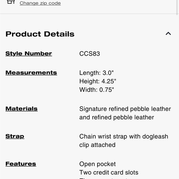 Coach Beige Leather Wallet with Gold Chain - Picture 8 of 8